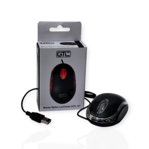 Mouse Óptico Gtc Modelo Mog-107 Para Notebook Y Pc Usb Color Negro