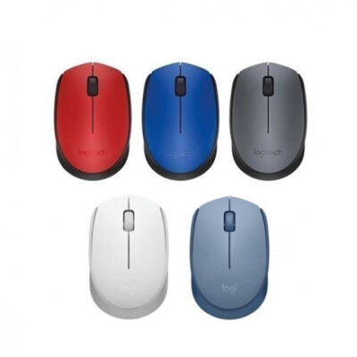 Mouse inalámbrico Logitech M170 negro rojo y azul