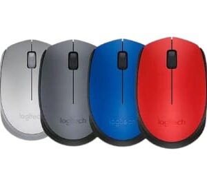 Mouse inalámbrico Logitech M170 negro rojo y azul