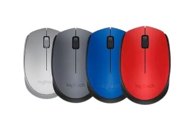 Mouse inalámbrico Logitech M170 negro rojo y azul