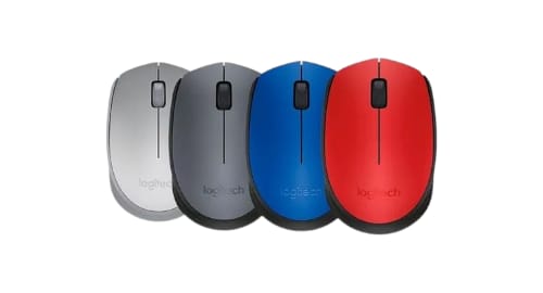 Mouse inalámbrico Logitech M170 negro rojo y azul