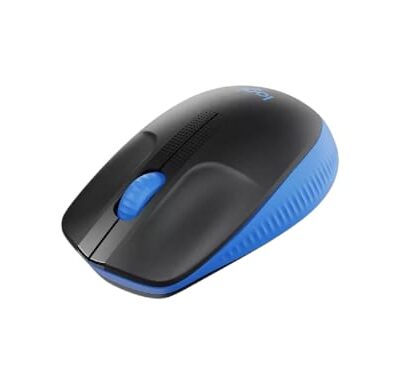 Mouse inalámbrico Logitech M190 azul rojo
