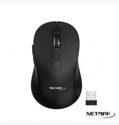 Mouse Inalámbrico Usb + Bluetooth 5.0 Netmak M690 Color Negro