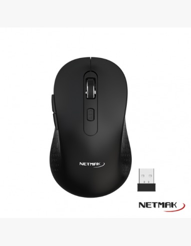 Mouse Inalámbrico Usb + Bluetooth 5.0 Netmak M690 Color Negro