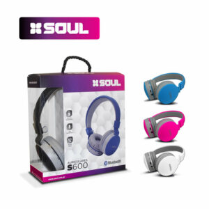 Auriculares Inalámbricos Bluetooth Vincha Soul S600 Azul Rosa