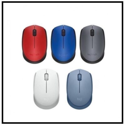 Mouse inalámbrico Logitech M170 negro rojo y azul