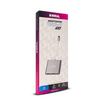 Adaptador Multipuertos Hub 3 En 1 Soul Hdmi + Pd + Usb 3.0