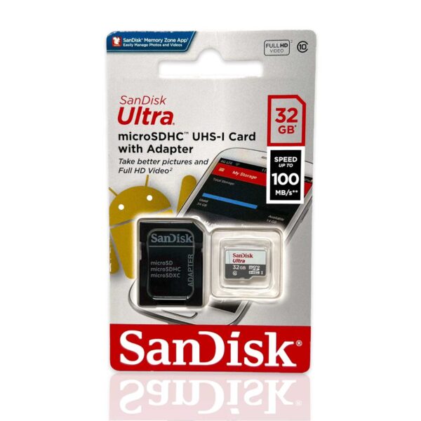 Tarjeta de memoria microSD Sandisk Ultra de 32 GB, 100 MB/s, clase 10