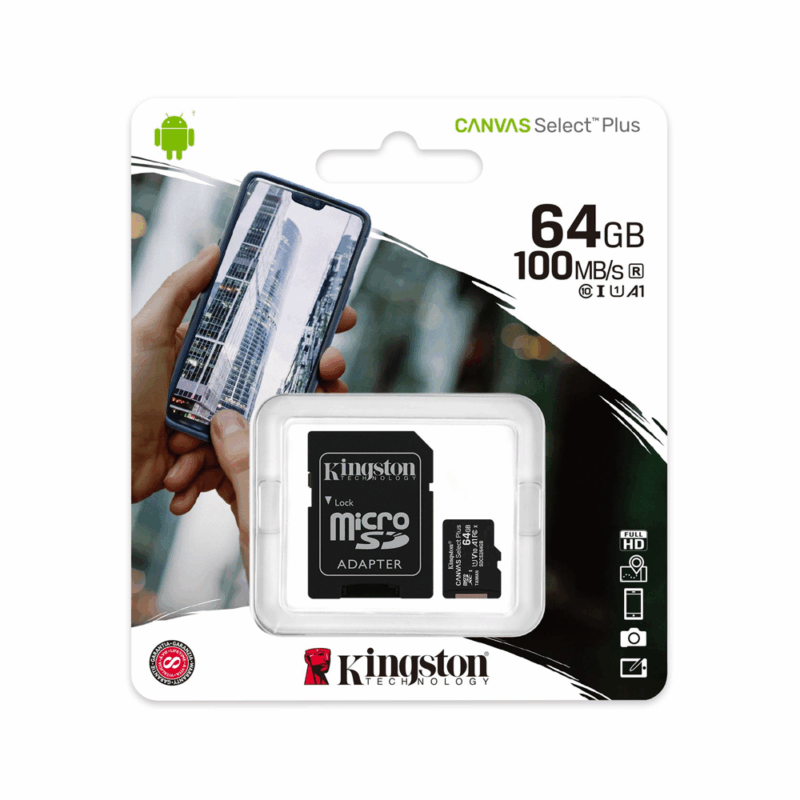 Memoria Kingston Micro Sd 64gb Clase 10 100mbs