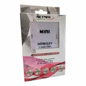 Adaptador Conversor Mini Hdmi A Rca  Netmak Nm-Hd4
