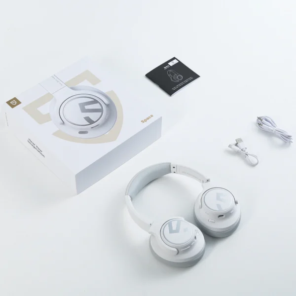 Auriculares Inalambricos Soundpeats Space Cancelacion Ruido Color negro y blanco - Imagen 4