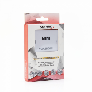 Adaptador Conversor Vga A Hdmi Netmak Salida Audio 3.5