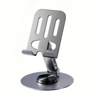 Soporte Apoya Celular Metalico Plegable Giratorio De Mesa