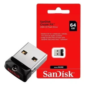 Pendrive Sandisk Cruzer Fit 64gb 2.0 Usb Flash Negro