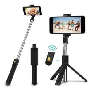 Soporte de control Bluetooth para trípode Selfie Stick P20, color negro