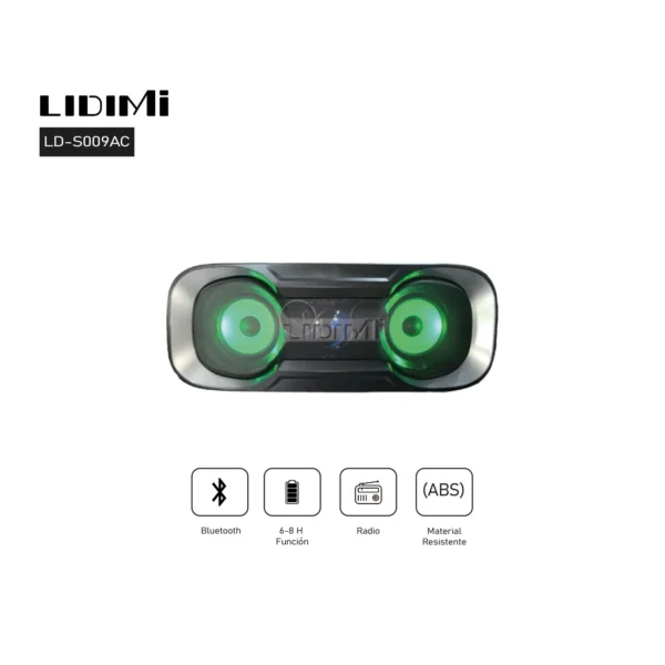LD-S009AC Parlante Bluetooth Lidimi con Micrófono y Excelente Calidad de Sonido - Imagen 2
