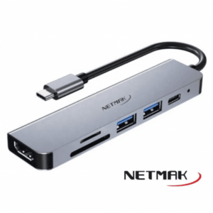 Hub Adaptador Usb Tip C 6en1 Usb 3.0 2.0 Hdmi Tf Sd Notebook