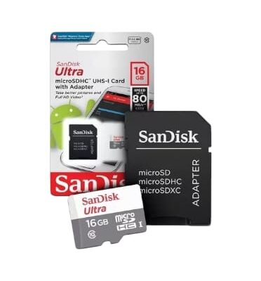Tarjeta de memoria Sandisk Micro SD Ultra de 16 GB y 80 MB