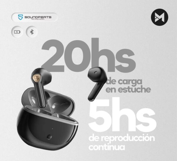 Auriculares Inalámbricos Air3 Deluxe Hs Soundpeats Hi-res Color negro blanco - Imagen 5