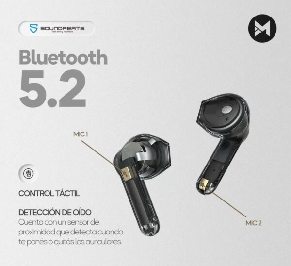 Auriculares Inalámbricos Air3 Deluxe Hs Soundpeats Hi-res Color negro blanco - Imagen 4