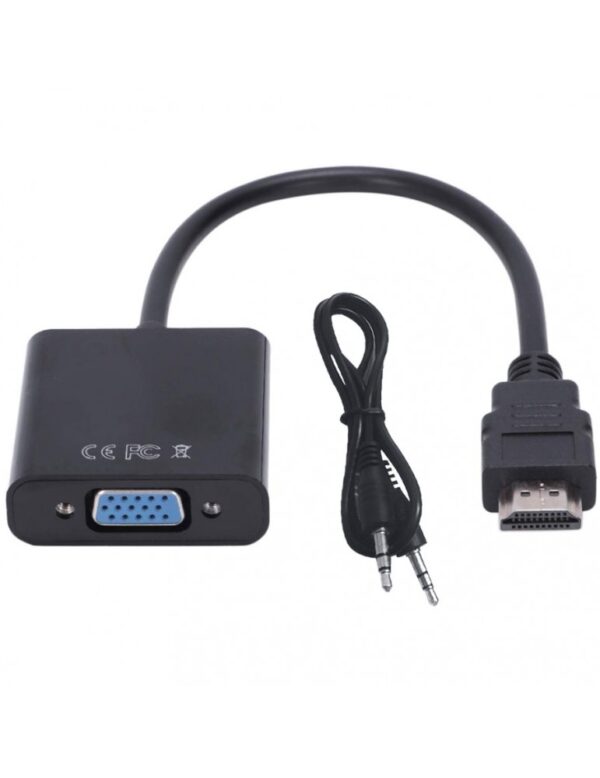 Convertidor Hdmi Vga con adaptador de audio Hdmi a Vga