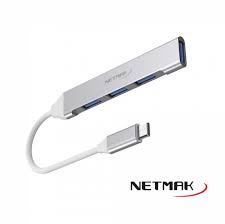 Hub Usb Tipo C 4 Puertos Usb H 3.0 Netmak NM-AC09