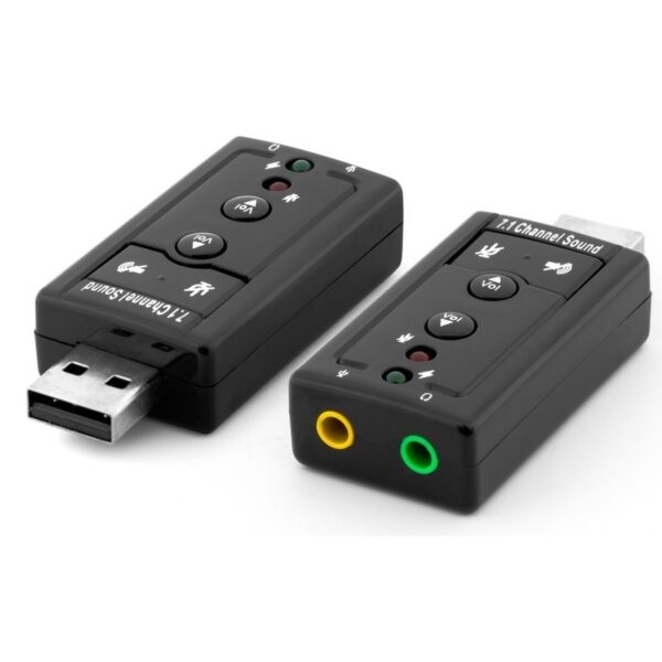 Adaptador de Sonido USB a Audio 7.1 (Auricular+Microfono) Nm-su8ch