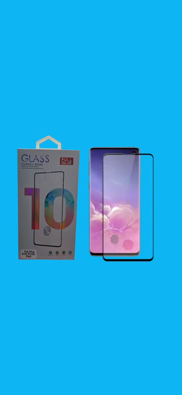 Vidrio Templado Full Glue Con Huella Para Samsung S10 Plus s10