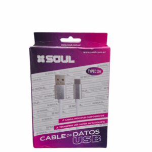 Cable Tipo C 2 Metros Soul Datos Y Carga Rapida