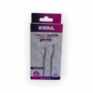 Cable Cargador Datos Usb A Micro Usb Soul 2m Carga Rapida
