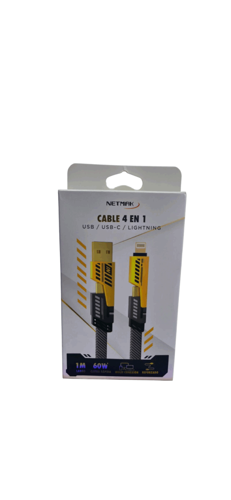 Cable 4 En 1 Tipo Usb-c Usb Tipo Para Lightning Carga Rápida 60w - Imagen 2