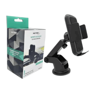 Soporte Celular Auto Sopapa Tablero 360° Netmak Hc20