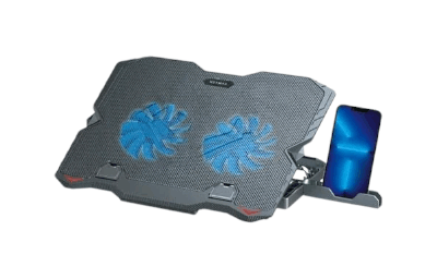 Base Para Notebook Con 2 Cooler Gamer Celular Luces Netmak