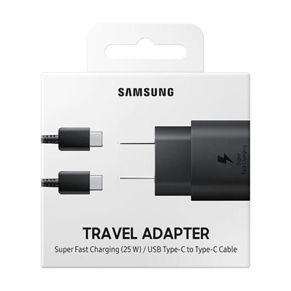 Cargador Samsung  Carga Ultra Rápida 25w Tipo C Negro