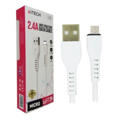 Cable Usb - Micro Usb 2.4a Aitech Sjx-209 2mts Carga Rápida