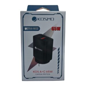 Cargador Dual Kosmo Ultra Fast 65w Usb A + Tipo C Usb-c