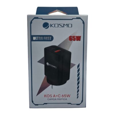 Cargador Dual Kosmo Ultra Fast 65w Usb A + Tipo C Usb-c