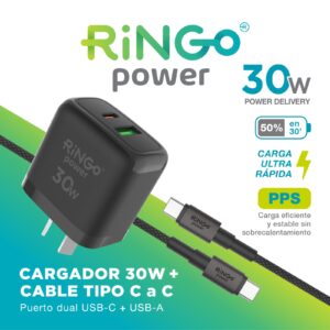 Cargador Para Apple iPhone 15 16 Pro Max 30wts Cable C-C 60wts