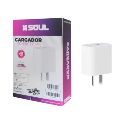 Cargador 20w Carga Inteligente Soul Compact Puerto Usb C