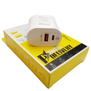 Cargador Carga Rapida Doble Puerto Usb-c Y Usb Potencia 20w