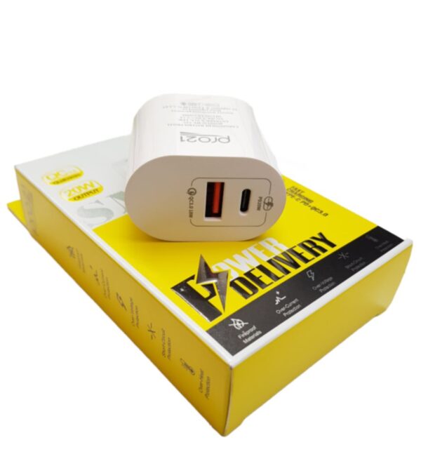 Cargador Carga Rapida Doble Puerto Usb-c Y Usb Potencia 20w