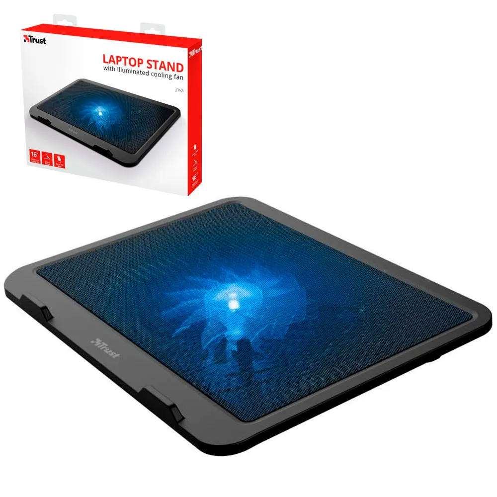 Base Cooler Ziva 16" Rgb Azul Trust
