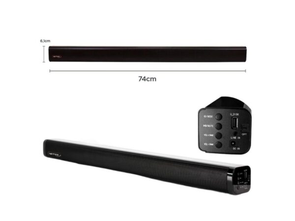 Barra De Sonido Netmak Premium Wireless Bt 30w Synphony
