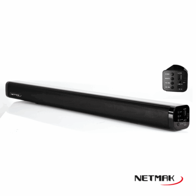 Barra De Sonido Netmak Premium Wireless Bt 30w Synphony