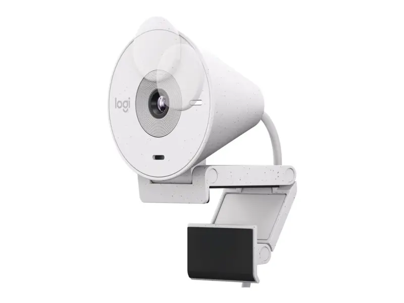Cámara Web Logitech Brio 300 1080p, Usb-c, Micrófono, Blanco