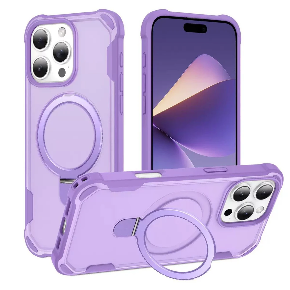 Funda Silicona Reforzada Con Soporte Para IPhone Línea 11/16
