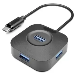 Hub 4 Puertos Tipo C A Usb 3.0 4 Puertos Benfei Color Negro