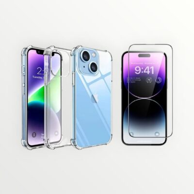 Funda Para iPhone 11 Transparente Reforzada + VIdrio Templado Full 9d