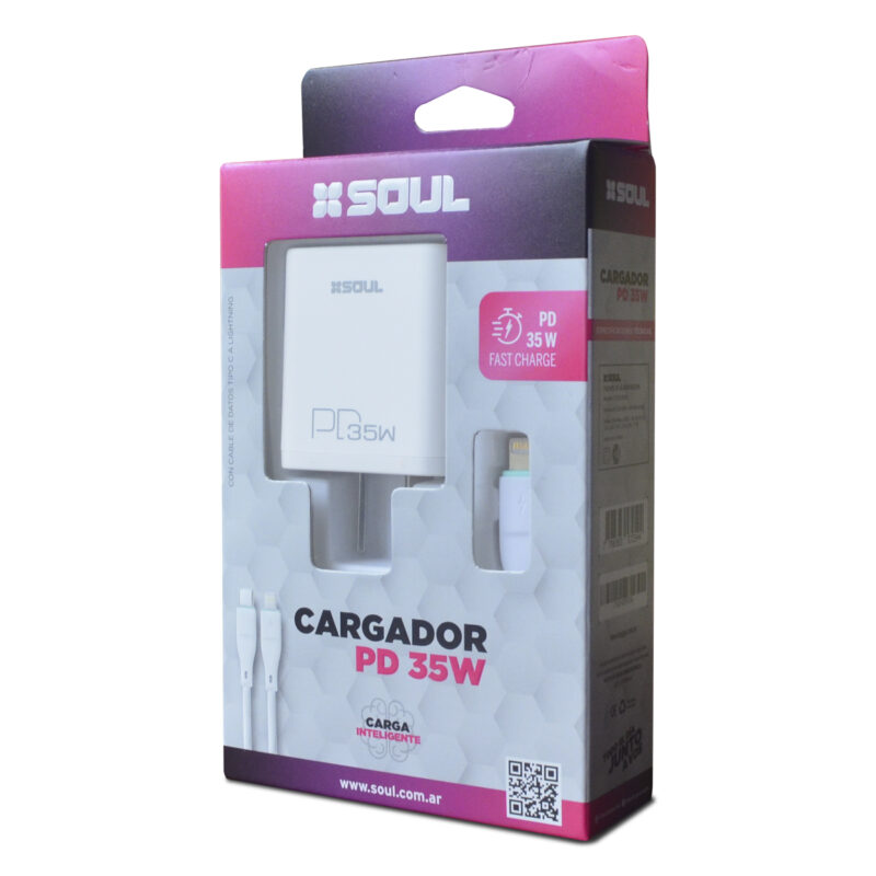 Cargador Carga Rapida Pd 35w + Cable c-c Android Iphone - Imagen 2