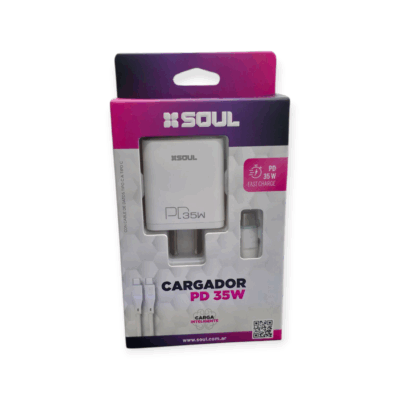 Cargador Carga Rapida Pd 35w + Cable c-c Android Iphone